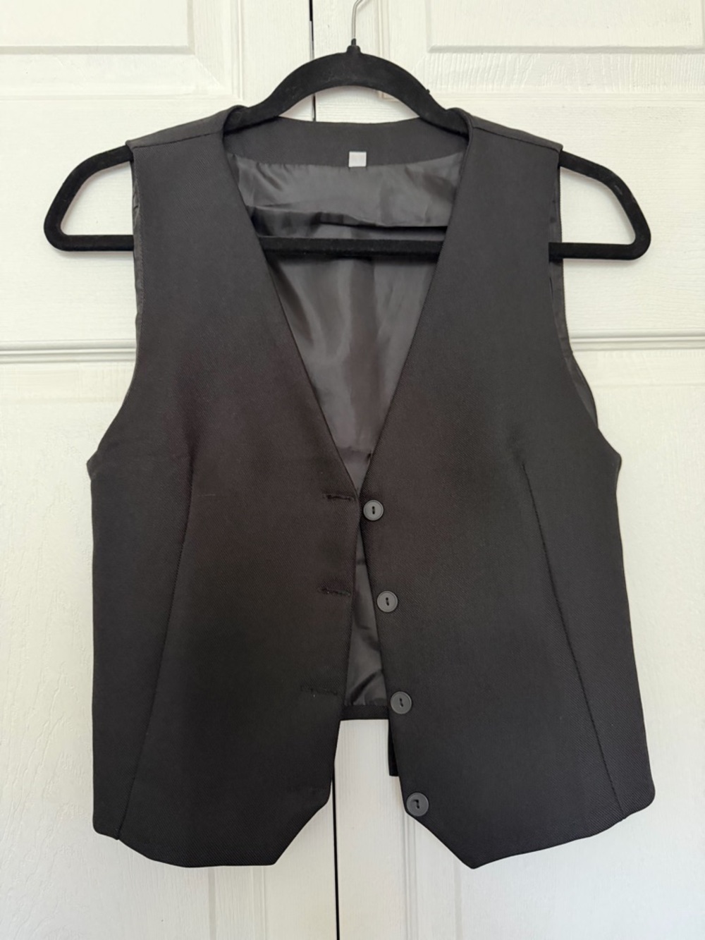 Classic Black Button-Up Vest